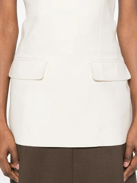 TOTEME strapless pocket crepe top - Neutrals