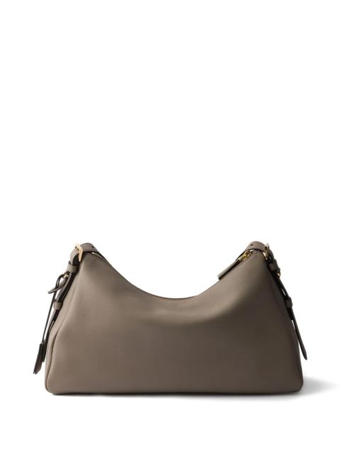 Prada Aimée leather shoulder bag - Grey