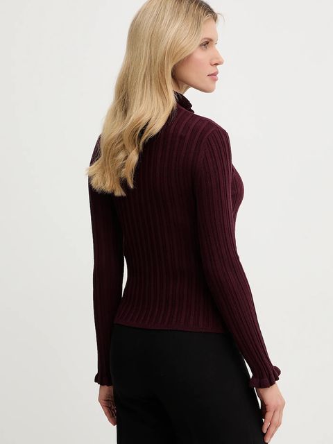 Morgan kardigan damski kolor bordowy lekki MUOLI - zdjęcie produktu nr 2