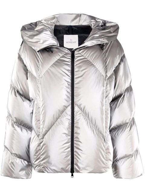 Moncler Frele metallic padded jacket - Silver - zdjęcie produktu nr 1