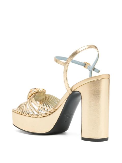 Valentino Garavani platform heart-motif sandals - Gold