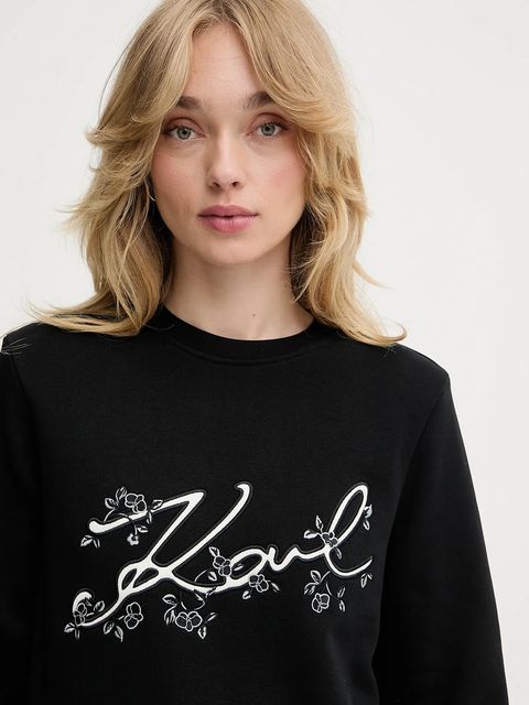 Karl Lagerfeld bluza damska kolor czarny z aplikacją A3W20010 - zdjęcie produktu nr 2