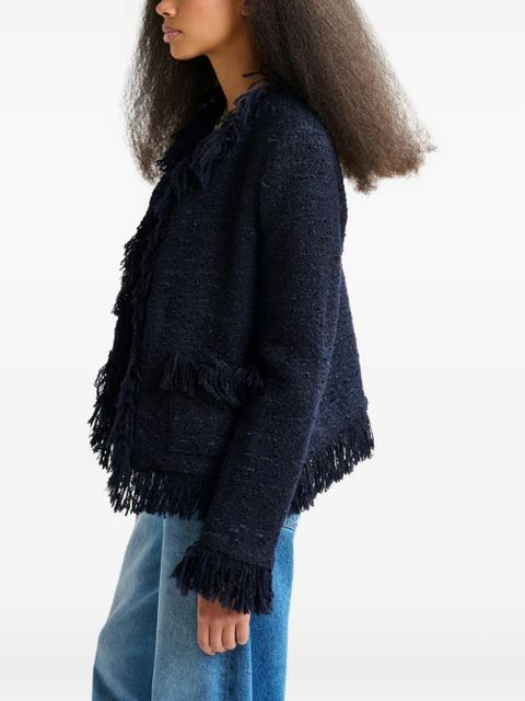 Essentiel Antwerp Iskra fringe jacket - Blue - zdjęcie produktu nr 2