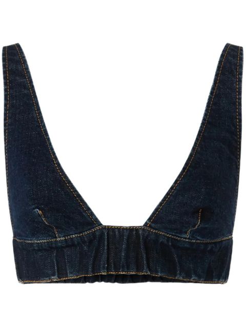 PINKO denim crop top - Blue - zdjęcie produktu nr 1