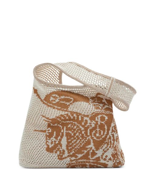 Burberry large EKD Crochet tote bag - White