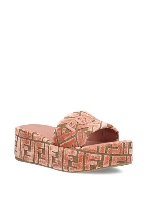 FENDI 60mm Sunshine FF-jacquard platform sandals - Pink - zdjęcie produktu nr 2