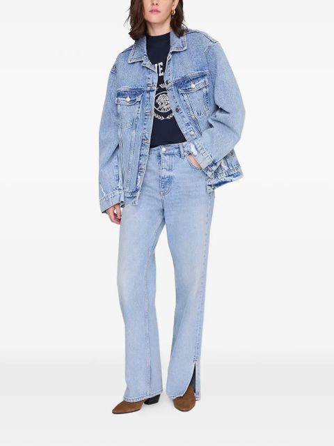 ANINE BING logo-print T-shirt - Blue - zdjęcie produktu nr 2