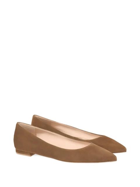 Gianvito Rossi Gianvito pointed-toe ballet flats - Brown - zdjęcie produktu nr 2