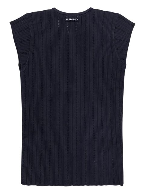 PINKO crew-neck sleeveless cutout-detail sweater - Blue - zdjęcie produktu nr 2