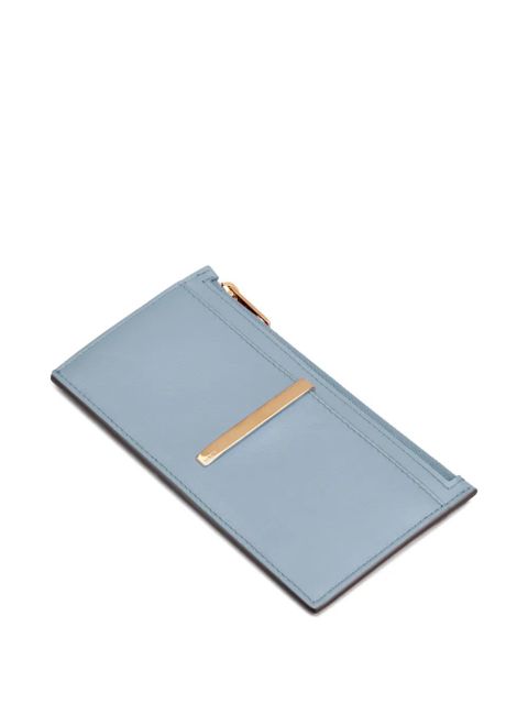 Tod's zip-detail card holder - Blue