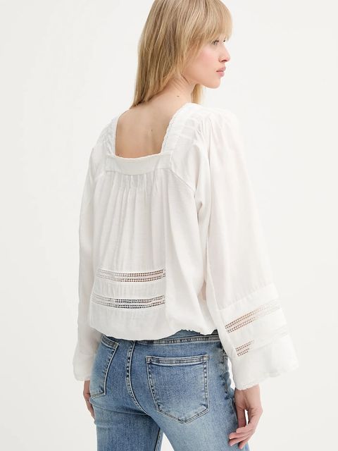 MUNTHE bluzka UROSE damska kolor biały gładka 255101825521