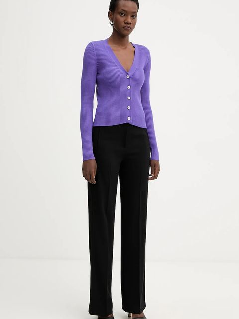 Pinko kardigan z dodatkiem wełny damski kolor fioletowy lekki 105506 A18M