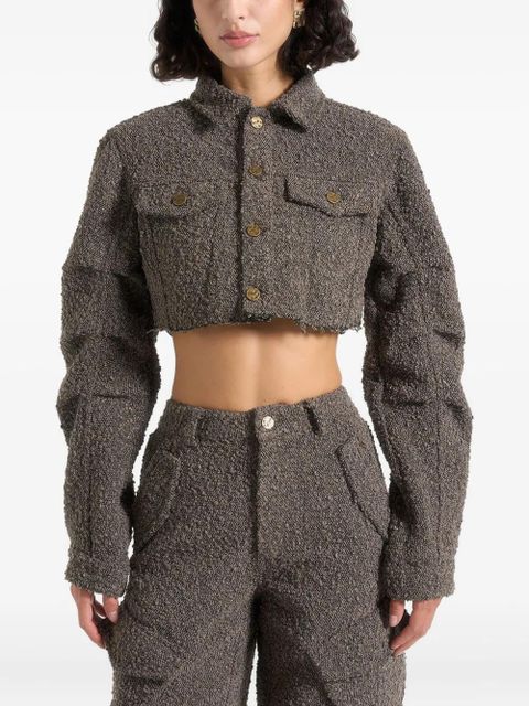 Manière De Voir Catherine bouclé pocket jacket - Brown - zdjęcie produktu nr 2