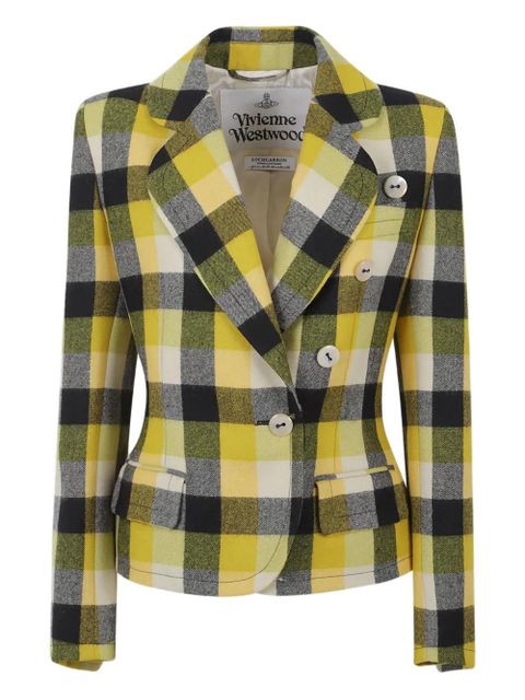 Vivienne Westwood Georgia check button blazer - Yellow - zdjęcie produktu nr 1