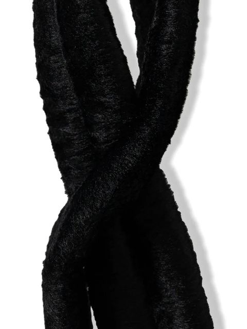 Ruslan Baginskiy shearling scarf - Black - zdjęcie produktu nr 2