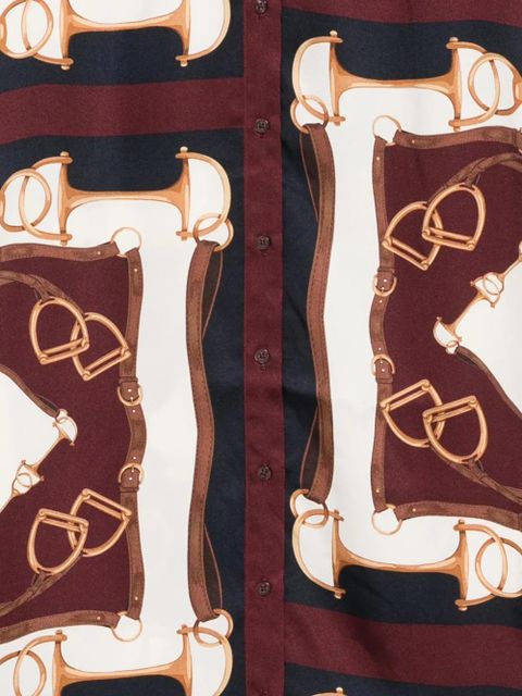 Lauren Ralph Lauren stirrup print shirt midi dress - Brown