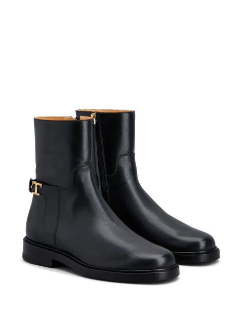 Tod's T Timeless leather ankle boots - Black - zdjęcie produktu nr 2