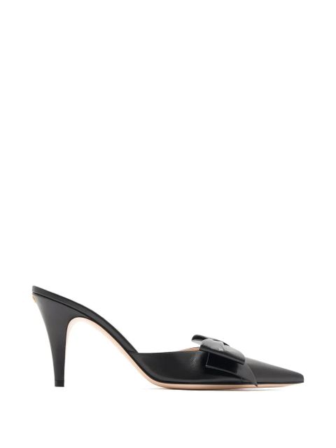 Valentino Garavani leather bow-detail mules - Black - zdjęcie produktu nr 1
