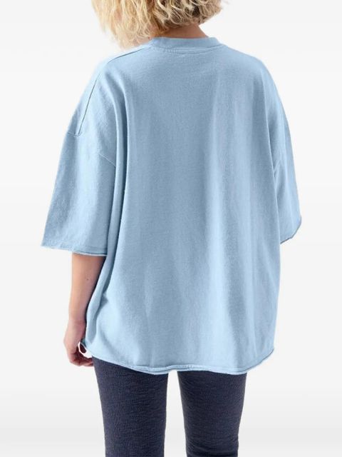 American Vintage raw-edge drop-shoulder T-shirt - Blue