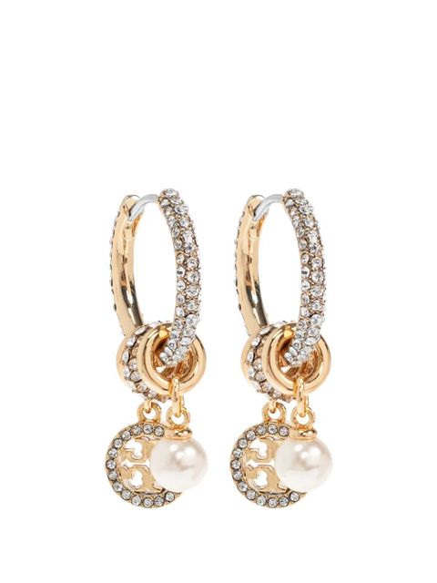 Tory Burch Icon Pavé Charm earrings - Gold - zdjęcie produktu nr 1