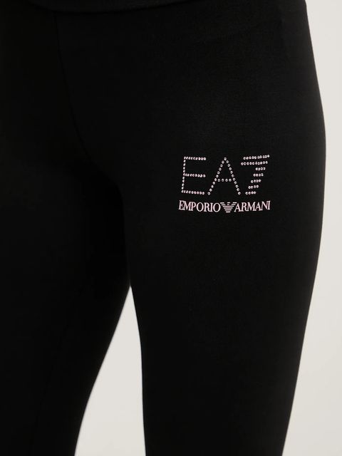EA7 Emporio Armani legginsy damskie kolor czarny z nadrukiem AF12484.7W000539