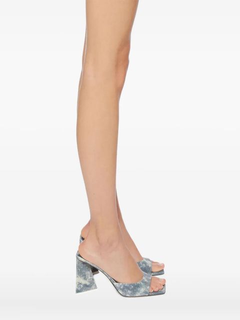 The Attico 85mm Mini Devon geometric-heel sandals - Blue