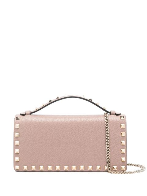 Valentino Garavani Rockstud-embellished clutch bag - Pink - zdjęcie produktu nr 1