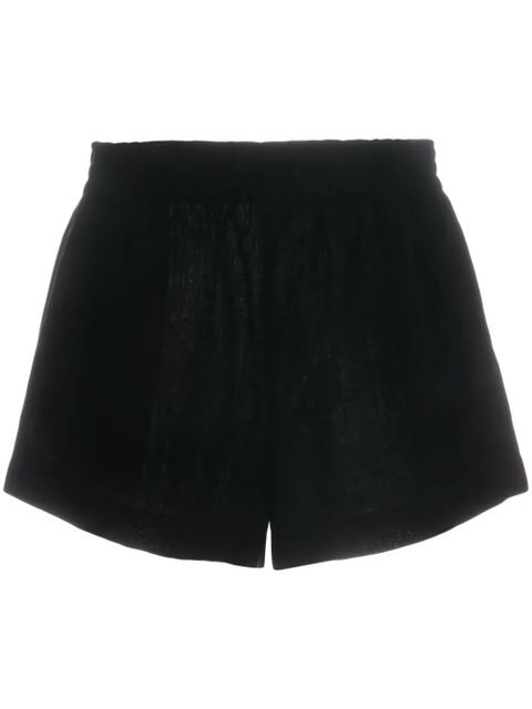 Reformation Mila linen shorts - Black - zdjęcie produktu nr 1