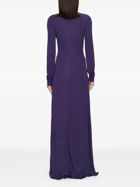 Christopher Esber Arced Palm long-sleeves maxi dress - Purple
