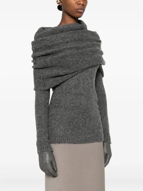 ENTIRE STUDIOS Bound off-shoulder sweater - Grey