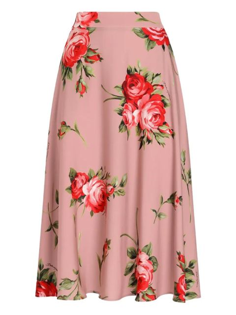 Dolce & Gabbana floral midi skirt - Pink - zdjęcie produktu nr 1