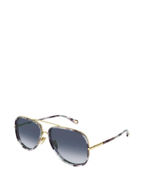 Chloé Eyewear pilot-frame sunglasses - Gold - zdjęcie produktu nr 2