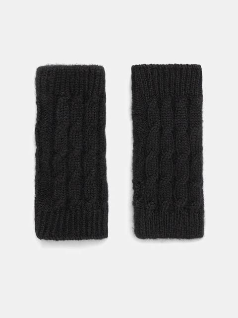 Answear.LAB rękawiczki z wełną damskie kolor czarny - zdjęcie produktu nr 2