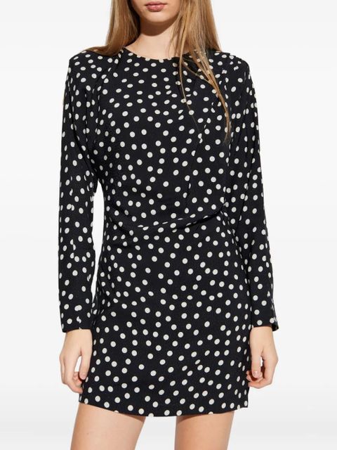 ANINE BING polka-dot mini dress - Black