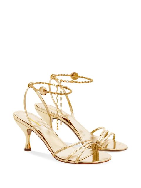 Ferragamo 70mm ankle-chain sandals - Gold - zdjęcie produktu nr 2