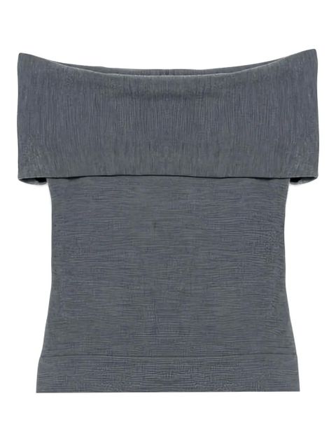 Simkhai Callahan off-shoulder top - Grey - zdjęcie produktu nr 1