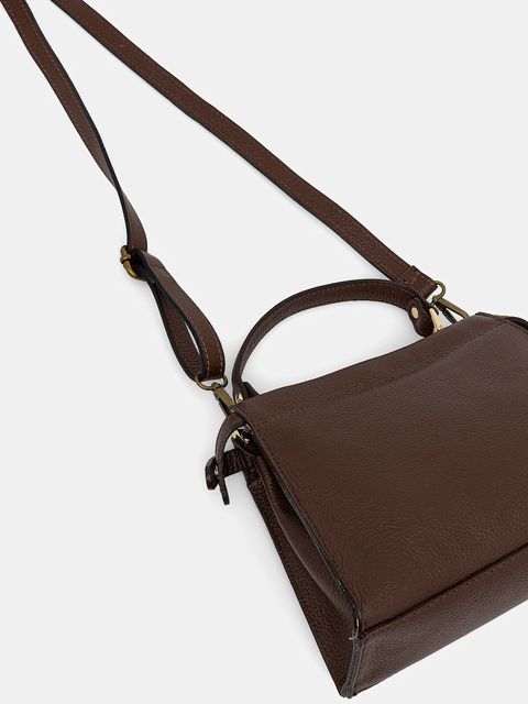 Answear.LAB torebka skórzana kolor brązowy