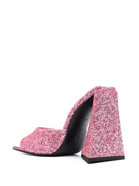 The Attico Devon 115mm sequin-embellished mules - Pink - zdjęcie produktu nr 2