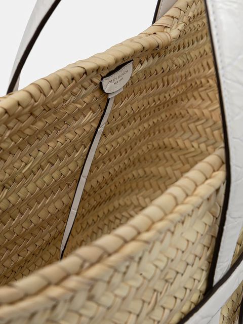 Tory Burch kosz plażowy Ella Straw kolor beżowy 169398-100