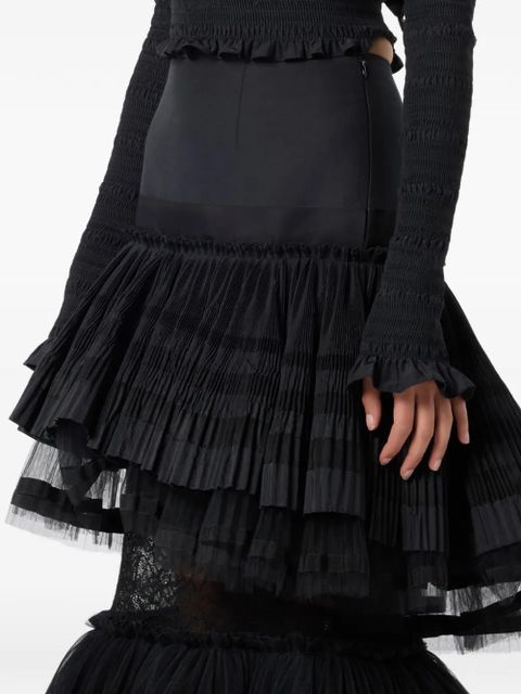 Blumarine tiered maxi skirt - Black