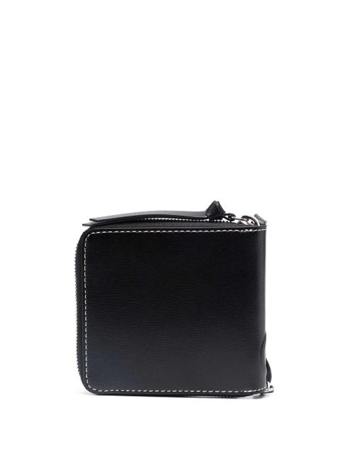GANNI logo-embossed recycled-leather wallet - Black - zdjęcie produktu nr 2