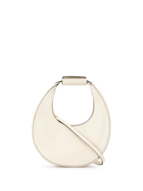 STAUD Moon small leather shoulder bag - White - zdjęcie produktu nr 1