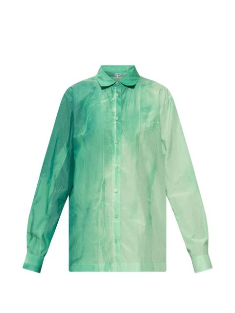 LOEWE button-down cotton shirt - Green - zdjęcie produktu nr 1