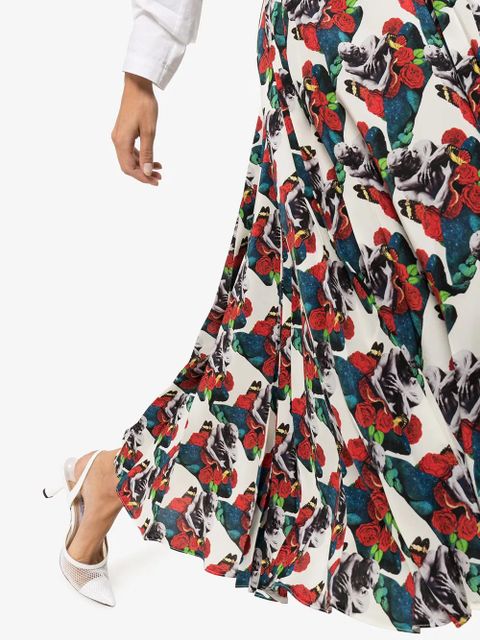 Valentino Garavani x Undercover Lovers print pleated skirt - AM0 MULTICOLOURED