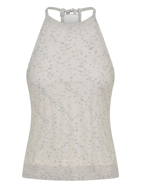 Christopher Esber metallic-detail halterneck top - Grey - zdjęcie produktu nr 1