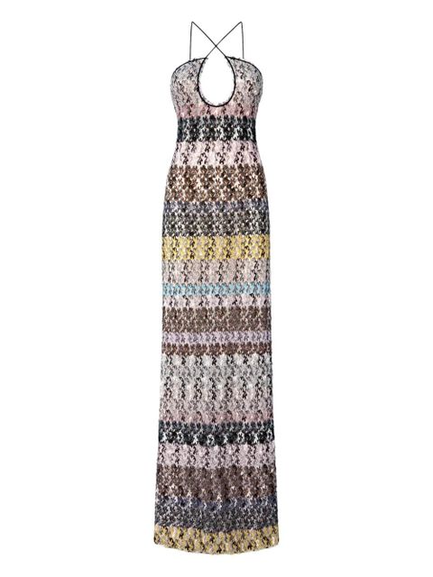 Missoni crossover patterned maxi dress - Neutrals - zdjęcie produktu nr 1