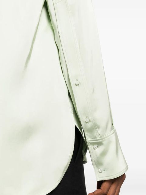 Jil Sander wrap satin shirt - Green