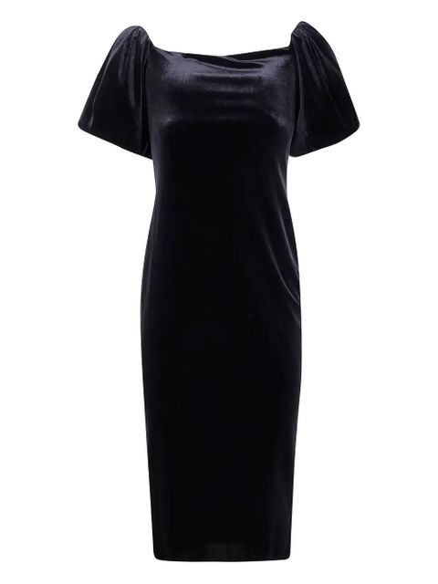 Lauren Ralph Lauren puff-sleeve midi dress - Black - zdjęcie produktu nr 1