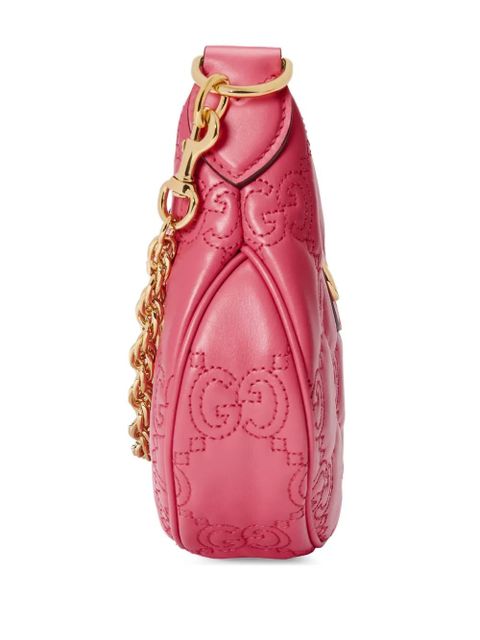 Gucci small GG matelassé shoulder bag - Pink