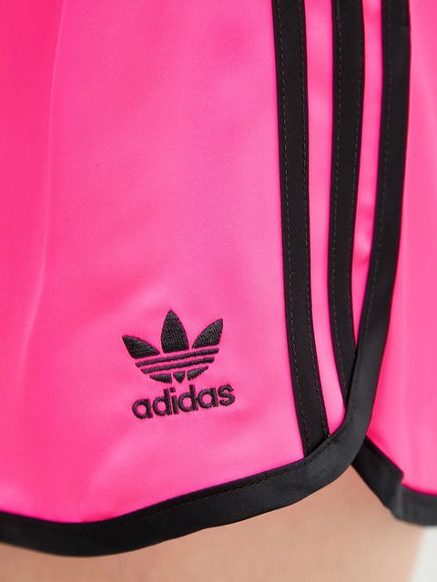 adidas Originals szorty 3s Sprinter damskie kolor różowy z aplikacją high waist JW5062